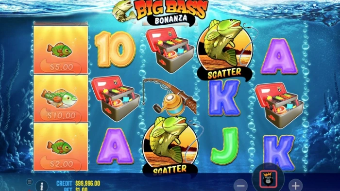 Advertisement for the Big Bass Bonanza mobile app.